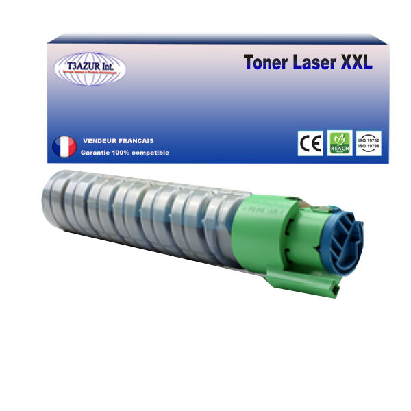 Toner compatible avec ricoh  aficio cl4000dn  cl4000hdn  type 245 remplace ricoh 888315 -cyan -15 000 pages - t3azur