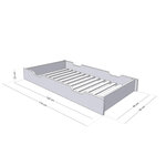 Tiroir à roulettes rangement ou lit - blanc pour lit 90 x 180 cm