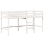 vidaXL Lit haut avec toit blanc 80x200 cm bois de pin massif