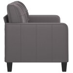 vidaXL Canapé à 2 places Gris 140 cm Similicuir