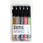 Set 5 marqueurs acrylique pointe ronde 1 2mm pébéo