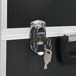 vidaXL Boîte à outils 38x22 5x34 cm Noir Aluminium