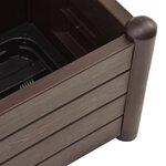 vidaXL Jardinière avec treillis 43x43x142 cm PP Moka