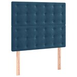 vidaXL Cadre de lit avec tête de lit Bleu foncé 80x200 cm Velours