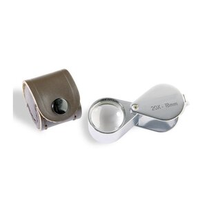 Loupe de précision chromée à triple lentille grossissement 20x.