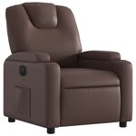 vidaXL Fauteuil inclinable électrique Marron Similicuir
