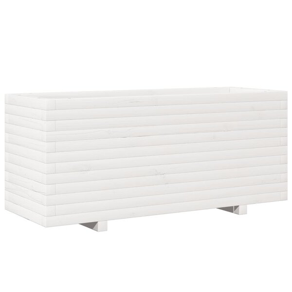 vidaXL Jardinière blanc 110x40x49 5 cm bois de pin massif