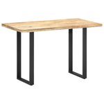 vidaXL Table de salle à manger 120x60x76 cm Bois solide de manguier