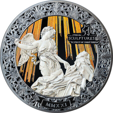 Pièce de monnaie en Argent 20 Dollars g 155.5 (5 oz) Millésime 2021 Eternal Sculptures ECSTASY OF SAINT TERESA