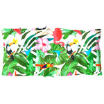 vidaXL Coussins de chaise à dossier bas lot de 2 multicolore