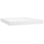 vidaXL Sommier à lattes de lit avec matelas Blanc 160x200cm Similicuir