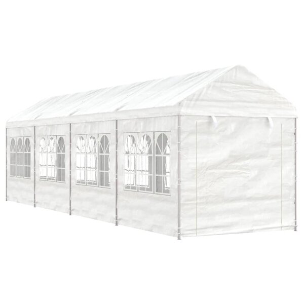 vidaXL Belvédère avec toit blanc 8 92x2 28x2 69 m polyéthylène