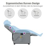 vidaXL Fauteuil de massage inclinable Gris clair Tissu