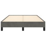 vidaXL Cadre de lit gris foncé 120x190 cm velours