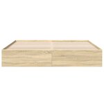 vidaXL Cadre de lit chêne sonoma 180x200 cm bois d'ingénierie