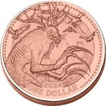 Pièce de monnaie en Cuivre 1 Dollar g 155.5 (5 oz) Millésime 2024 Native American Myth WENDIGO