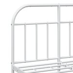 vidaXL Cadre de lit métal avec tête de lit/pied de lit blanc 120x190cm