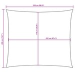 vidaXL Voile de parasol tissu oxford rectangulaire 2x2 5 m crème