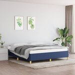 vidaXL Cadre de lit Bleu 180 x 200 cm Tissu