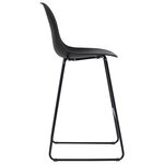 vidaXL Chaises de bar lot de 4 noir plastique