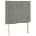 vidaXL Sommier à lattes de lit et matelas Gris clair 100x200cm Velours