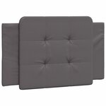 vidaXL Lit avec matelas gris 100x200 cm similicuir