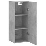 vidaXL Armoire murale gris béton 34 5x34x90 cm