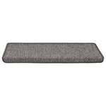 vidaXL Tapis d'escalier autocollants 15 Pièces 65x21x4 cm Gris et beige