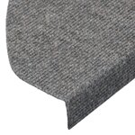 vidaXL Tapis d'escalier autocollants 15 Pièces 65x22 5x3 5 cm Gris