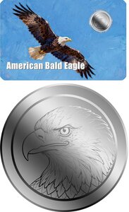 Monnaie AMERICAN BALD EAGLE 1/1000 Oz Platine 12$ Liberia 2026 (PRÉCOMMANDE)