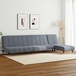 vidaXL Ensemble de canapés 2 Pièces gris foncé velours