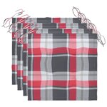 vidaXL Mobilier à dîner d'extérieur pliable 5 Pièces avec coussins bambou