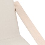 vidaXL Chaise de relaxation Crème Tissu