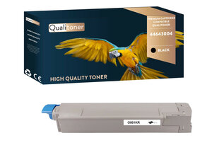 Qualitoner x1 toner 44643004 noir compatible pour oki