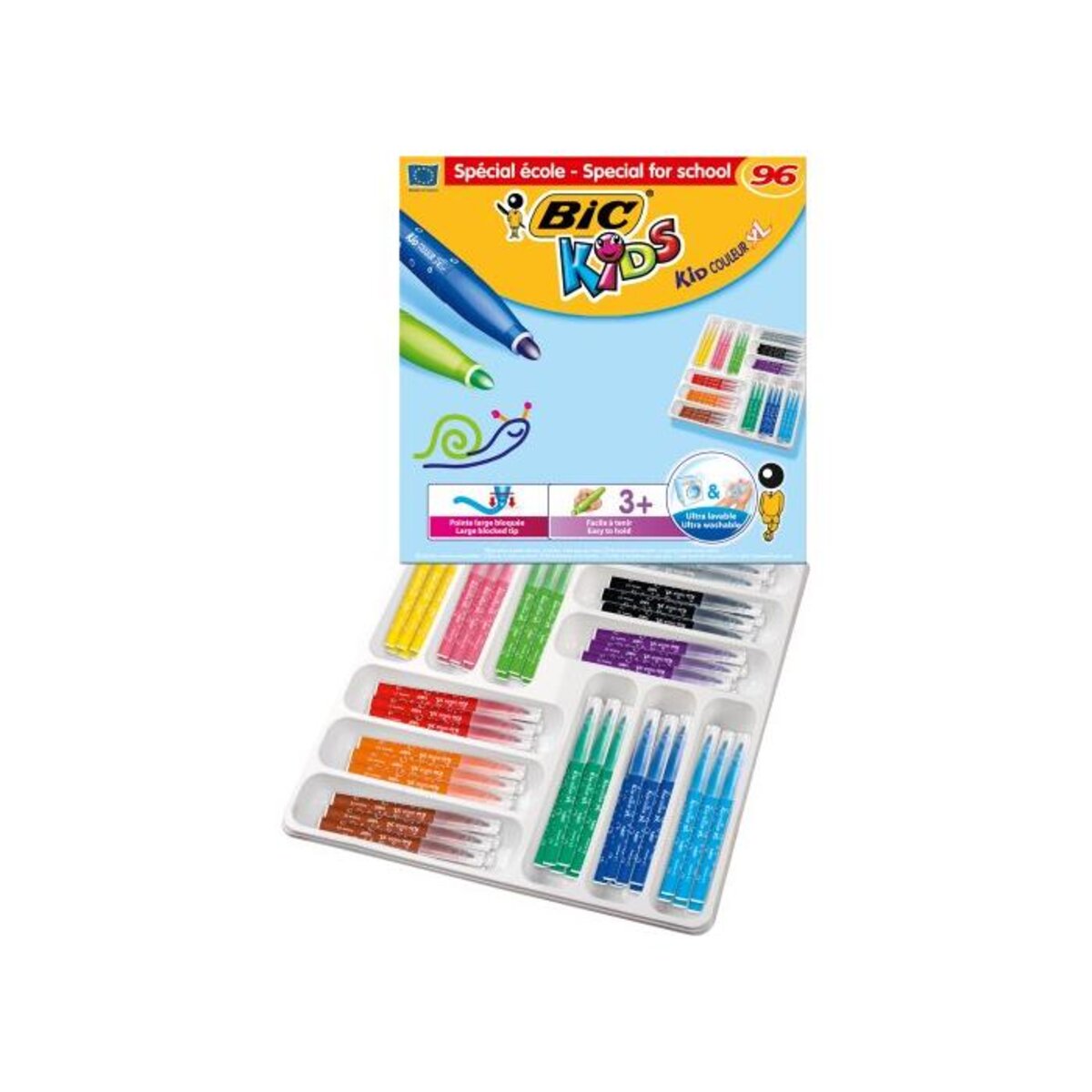 BIC Kids Feutres de Coloriage Couleur XL - Pack de 12 BIC