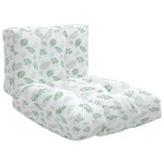 vidaXL Coussins de palette lot de 2 motif de feuilles tissu