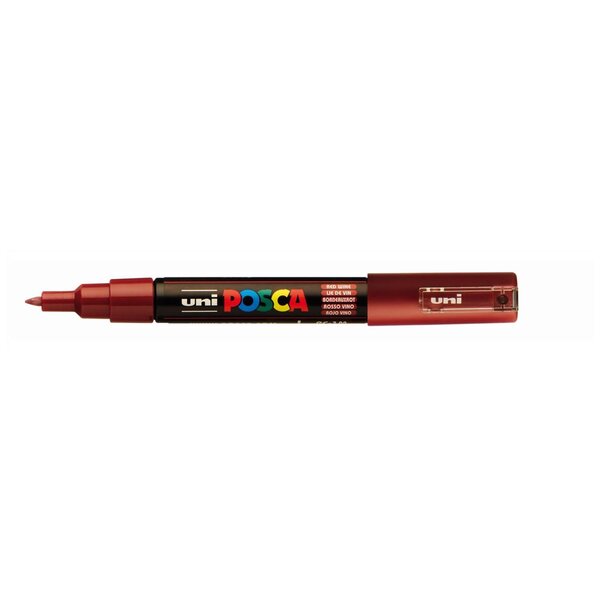 Marqueur pointe conique extra-fine POSCA PC1MC 0,7 - 1mm Lie de Vin x 12 POSCA