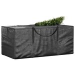 vidaXL Sac de rangement pour sapin de Noël noir 150x75x75 cm PE