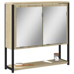 vidaXL Armoire de salle de bain à miroir chêne sonoma bois ingénierie