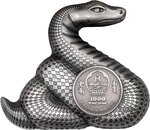 Pièce de monnaie en Argent 1000 Togrog g 31.1 (1 oz) Millésime 2025 Shaped Lunar Year NIMBLE SNAKE