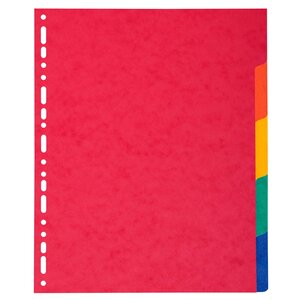 Intercalaires En Véritable Carte Lustrée Souple 225g/m2 Fsc® Avec 5 Onglets Neutres - Couleurs Assorties - X 25 - Exacompta