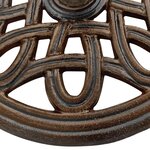 vidaXL Socle de parasol Bronze 40x40x32 cm Fonte