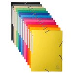 Chemise À Élastiques Maxi Capacity Carte Lustrée 425gm2 - A4 - Couleurs Assorties - X 50 - Exacompta