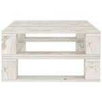 vidaXL Salon de jardin palette 9 Pièces Bois Blanc