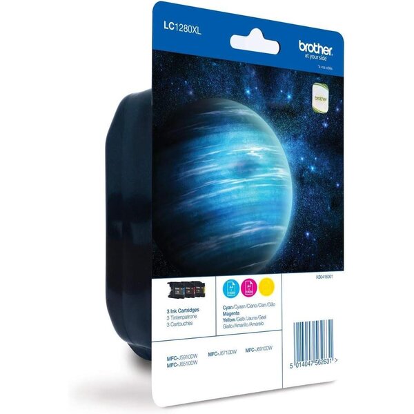 Cartouche d'encre originale couleur lc1280xlrbwbpdr 3 couleurs brother