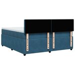 vidaXL Sommier à lattes de lit et matelas Bleu 200x200 cm velours