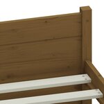 vidaXL Cadre de lit Marron miel Bois massif 90x190 cm Simple