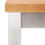 vidaXL Chaises de bar lot de 4 bois d'acacia solide/acier inoxydable