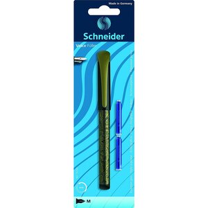 Stylo à plume voice assorti blister 1 pièce + 2 cartouches schneider