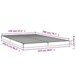 vidaXL Cadre de lit 120x200 cm bois de pin massif